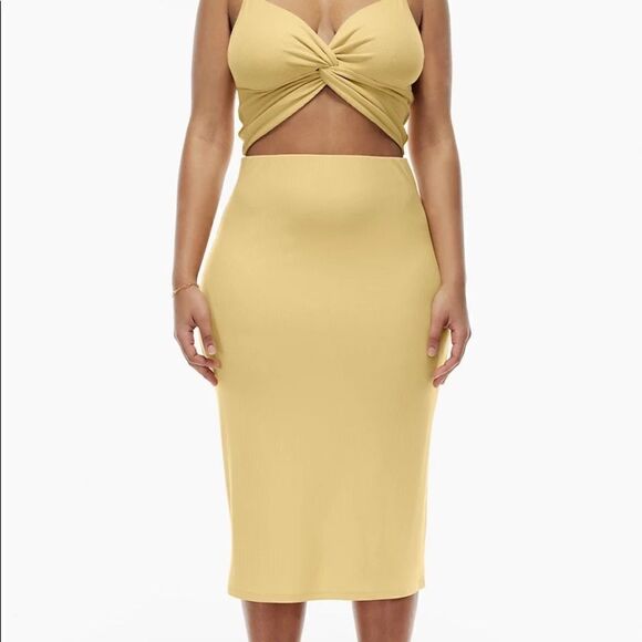 Aritzia Janine Wheat Midi Skirt - Picture 2 of 3